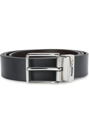 FUSION Genuine Leather Belt with Silver Buckle