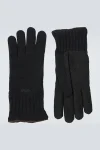 Luxury Leather-Trimmed Cashmere Winter Gloves for Women