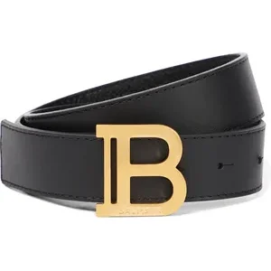Leather Belt Brown with Silver Buckle | [Brand Name]