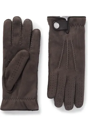 Premium Leather-Trimmed Suede Winter Gloves for Men and Women 1 Premium Leather-Trimmed Suede Winter Gloves for Men and Women