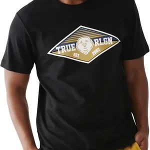 Men's T-Shirt with Buddha Face Logo - Short Sleeve, Casual Tee