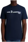Men's Navy Crewneck T-Shirt with Printed Logo