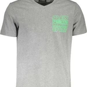 Men's V-Neck Printed T-Shirt - Short Sleeve Cotton Graphic Tee