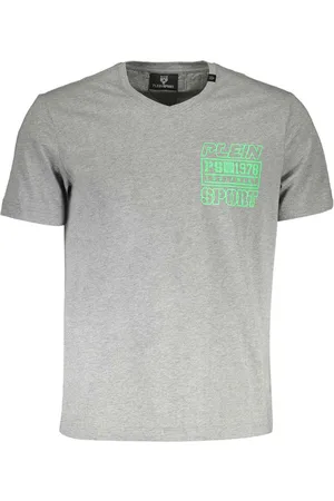 Men's V-Neck Printed T-Shirt - Short Sleeve Cotton Graphic Tee