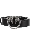 Women's Silver Logo Buckle Belt - Stylish Accessory