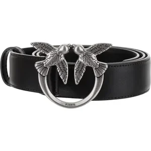 Women's Silver Logo Buckle Belt - Stylish Accessory