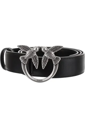 Women's Silver Logo Buckle Belt - Stylish Accessory