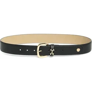 Women's Leather Horsebit Belt - Adjustable Designer Accessory