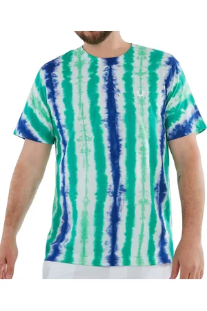 Men's Blue Combo Tie Dye T-Shirt - Soft Cotton Casual Crew Neck Top 1 Men's Blue Combo Tie Dye T-Shirt - Soft Cotton Casual Crew Neck Top