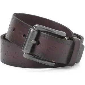 Men's Leather Embossed All Over Logo Belt (Size/Color)
