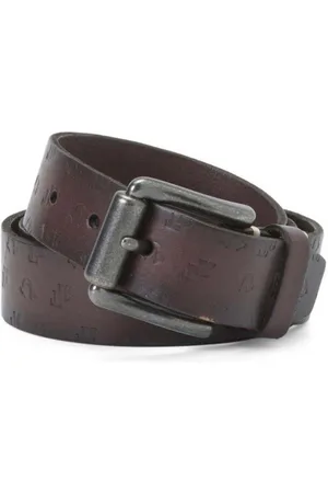 Men's Leather Embossed All Over Logo Belt (Size/Color)
