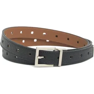 Women's Brown Reversible Leather Belt - Accessories