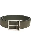 [Brand] Men's Leather Classic Logo Buckle Belt - [Color] - Size [Size Range]