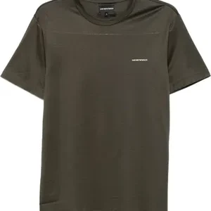 Men's Cotton Blend T-shirt - Dark Green Logo Tee