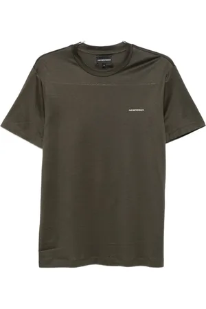 Men's Cotton Blend T-shirt - Dark Green Logo Tee