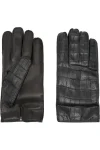 Crocodile Embossed Leather Gloves for Men and Women - Premium Quality