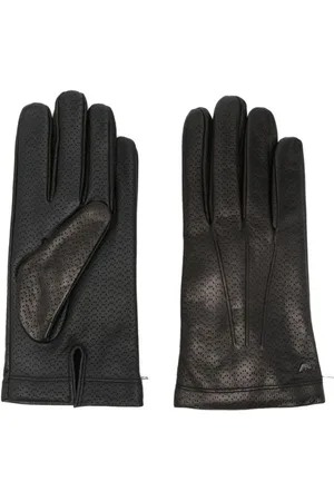 Men's Logo Winter Gloves - Warm & Stylish, Black (All Sizes)