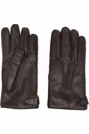 Premium Perforated Detail Driving Leather Gloves for Men