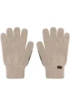 Moorer Luxury Suede-Palm Cashmere Knit Gloves | Neutrals with Ribbed Cuffs