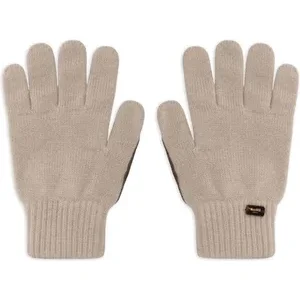 Moorer Luxury Suede-Palm Cashmere Knit Gloves | Neutrals with Ribbed Cuffs