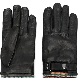 Big Stripe Cuff Gloves for Men and Women - Warm Winter Knit Style