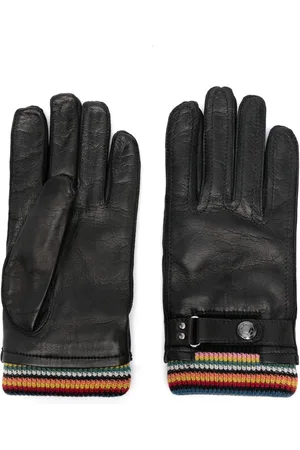 Big Stripe Cuff Gloves for Men and Women - Warm Winter Knit Style