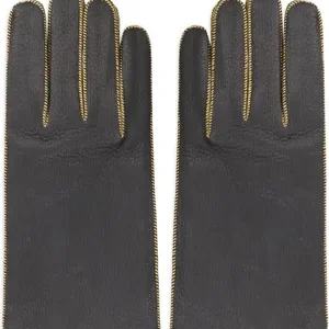 Derek Men's Black Leather Winter Gloves