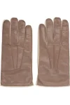 Moorer Clifton Brown Calf Leather Gloves with Stitching Detail
