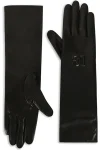 Men's Premium Embossed-Logo Leather Gloves - Warm & Stylish Winter Handwear