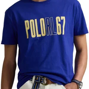 Men's Crewneck T-Shirt - Logo Graphic, Cotton, Short Sleeve