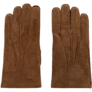 Men's Logo-Debossed Leather Gloves | Winter Driving & Style