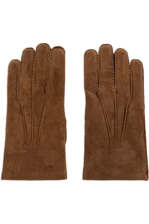 Men's Logo-Debossed Leather Gloves | Winter Driving & Style 1 Men's Logo-Debossed Leather Gloves | Winter Driving & Style