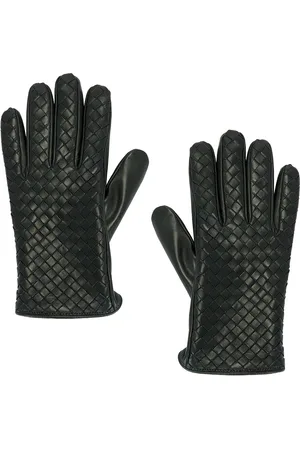 Soft Nappa Intrecciato Leather Gloves for Women/Men - Handcrafted, Designer Style