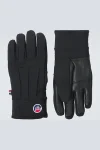 Glacier Leather-Trimmed Ski Gloves: Windproof, Waterproof, Insulated for Winter Sports