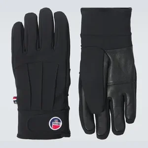 Glacier Leather-Trimmed Ski Gloves: Windproof, Waterproof, Insulated for Winter Sports