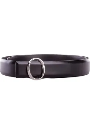 Buckle-Fastening Leather Belt | High-Quality Men's Black Belt