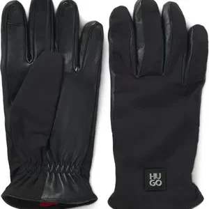 Men's Leather Panelled Driving Gloves