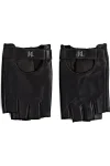 KARL LAGERFELD K/Monogram Fingerless Leather Gloves - Luxurious Goat Leather Accessory