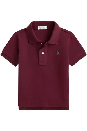 Baby Boys Classic Wine Logo Polo Shirt 1 Baby Boys Classic Wine Logo Polo Shirt