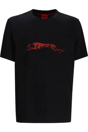 Men's Crewneck T-Shirt with Logo - Soft Cotton, Short Sleeve