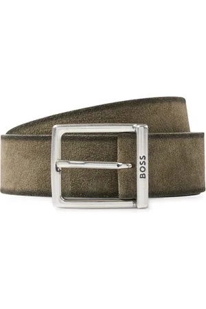 Men's Olive Logo Buckle Belt - SEO Optimized Title