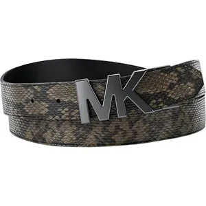 Men's Reversible Embossed Leather Belt - Cut To Size