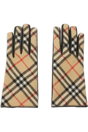 Stylish Checked Winter Gloves - Warm & Windproof Knit Design