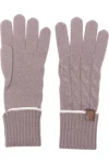Men's Premium Cable-Knit Lambskin Leather Winter Gloves