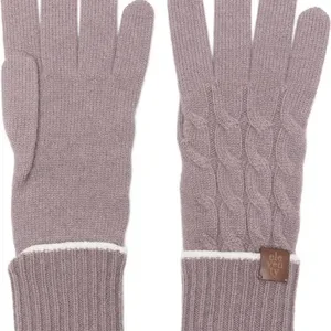 Men's Premium Cable-Knit Lambskin Leather Winter Gloves