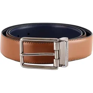 Men's Brown Leather Solid Cut-to-Size Reversible Belt