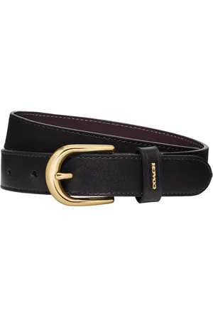 Women's Logo Buckle Belt - Faux Leather, Adjustable Strap 1 Women's Logo Buckle Belt - Faux Leather, Adjustable Strap