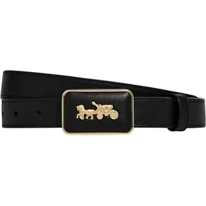 Women's Grace Plaque Buckle Leather Belt